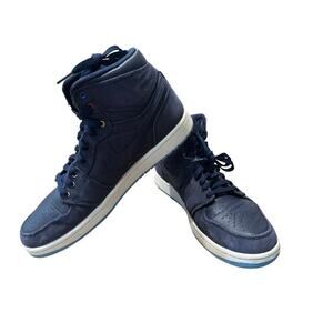 Nike Air Jordan 1 High – Retro Family Forever Navy Canvas – Used No Box Men 11